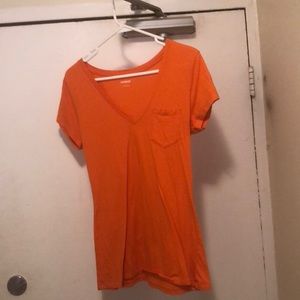 Express v neck tees (pink and orange) LARGE
